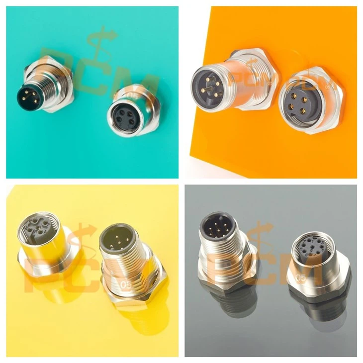 Panel Feedthrough Connector M8 M12 7/8'' factory