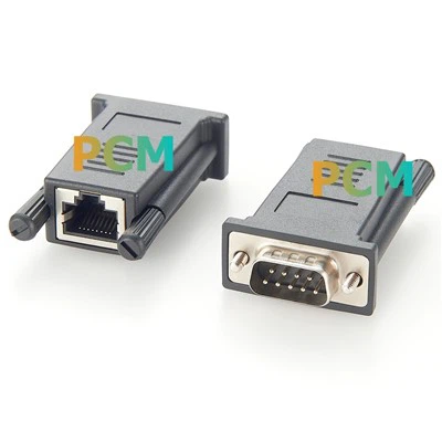 ADB0037 RJ45 ถึงอะแดปเตอร์ครอสโอเวอร์ตัวผู้ DB9
