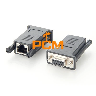 DB9 หญิงถึงอะแดปเตอร์คอนโซลอนุกรมหญิง RJ45