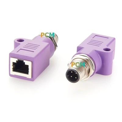อะแดปเตอร์ Profinet M12 ถึง RJ45 Jack Back Mount