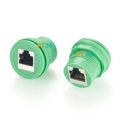 RJ45 หญิงผ่าน Flange Mount