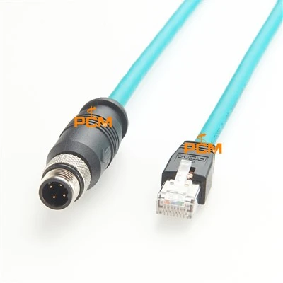 rj45 ถึง m 12 4- สายเคเบิล pin cat6a อีเธอร์เน็ต